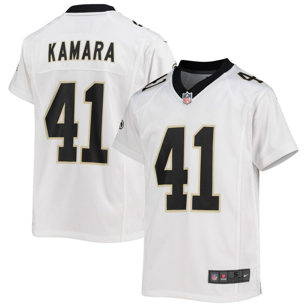Alvin Kamara New Orleans Saints Nike Youth Game Jersey - White Official NFL Team Apparel Football Fan Gear