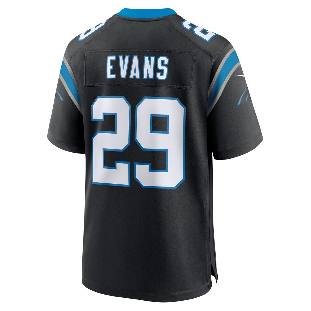 Akayleb Evans Carolina Panthers Nike Team Game Jersey - Black Official NFL Team Apparel Football Fan Gear
