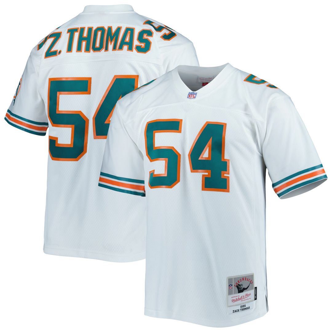 Zach Thomas Miami Dolphins Mitchell & Ness Legacy Replica Jersey - Orange Official NFL Team Apparel Football Fan Gear