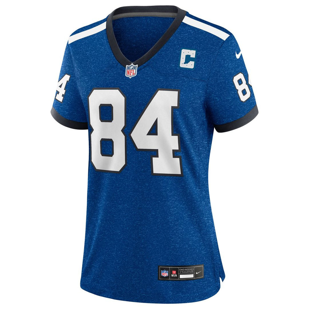 Tyler Warren Indianapolis Colts Nike Women's Alternate 2 Indiana Nights Game Jersey - Heather Royal Official NFL Team Apparel Football Fan Gear