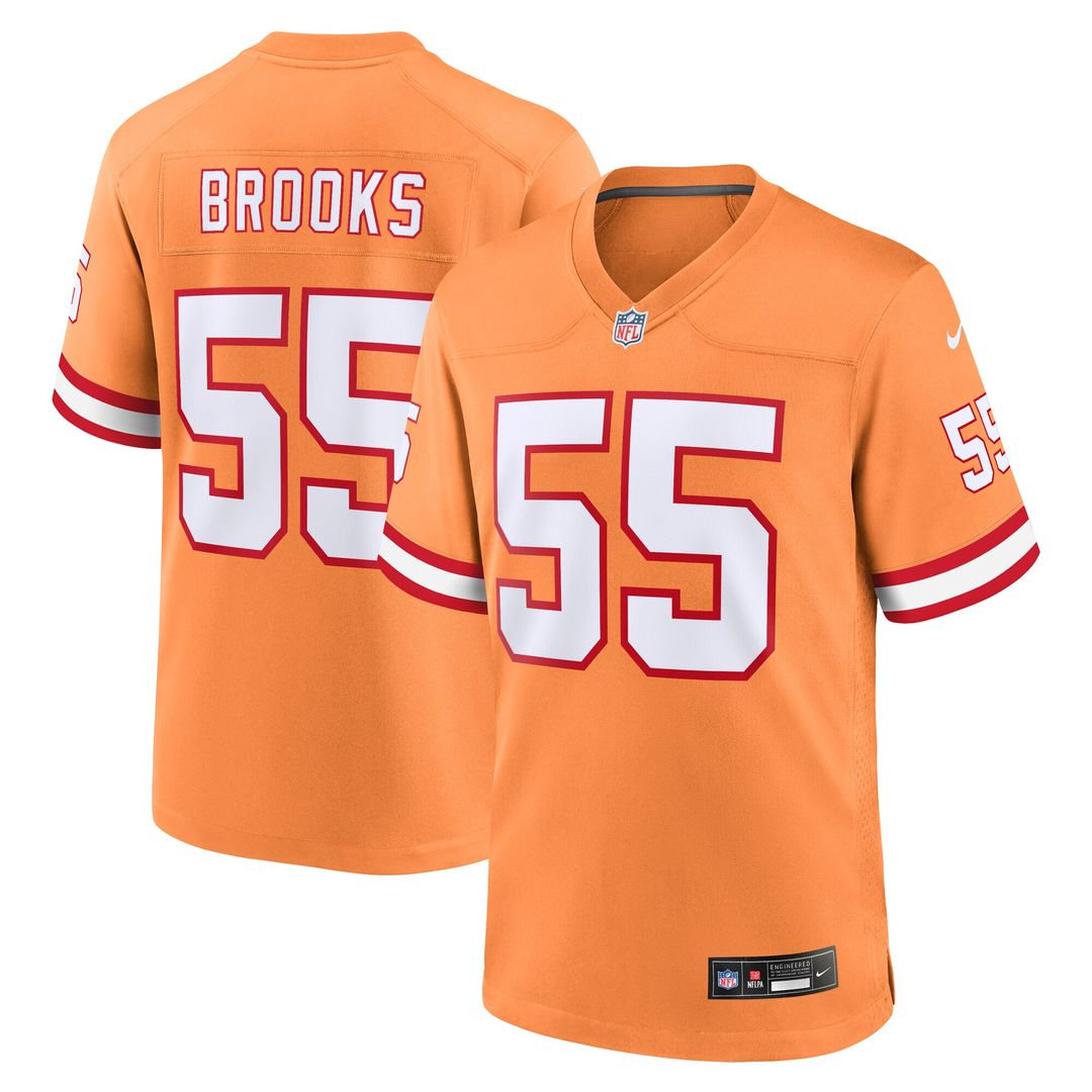 Derrick Brooks Tampa Bay Buccaneers Nike Throwback Game Jersey - Orange Official NFL Team Apparel Football Fan Gear