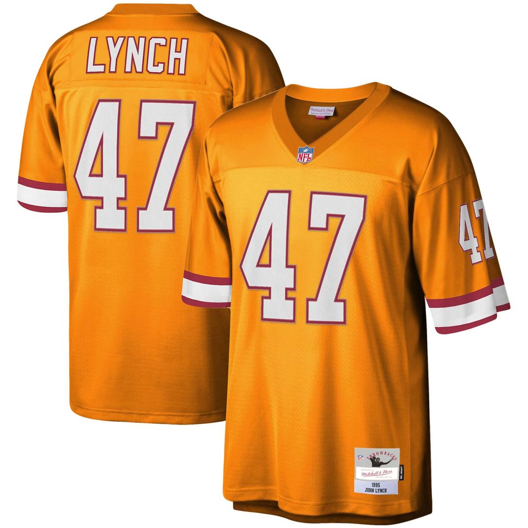 John Lynch Tampa Bay Buccaneers Mitchell & Ness Big & Tall 1995 Legacy Retired Player Jersey - Orange Official NFL Team Apparel Football Fan Gear