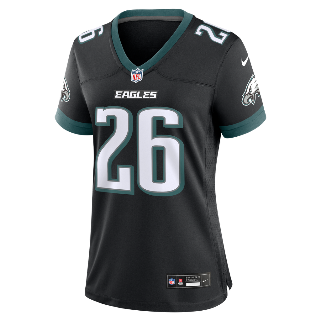 Saquon Barkley Philadelphia Eagles Nike Women's Alternate Game Jersey - Black Official NFL Team Apparel Football Fan Gear