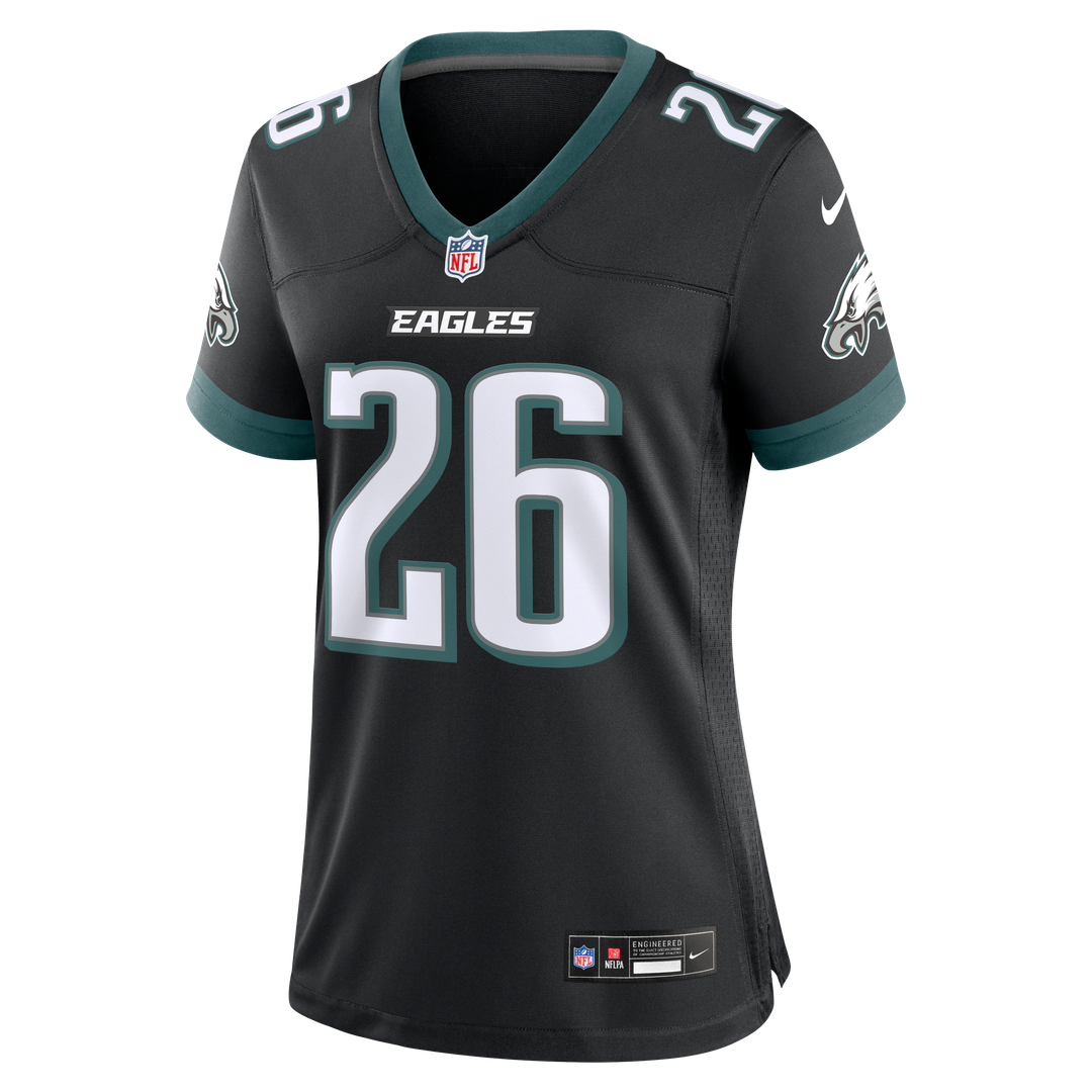 Saquon Barkley Philadelphia Eagles Nike Women's Alternate Game Jersey - Black Official NFL Team Apparel Football Fan Gear