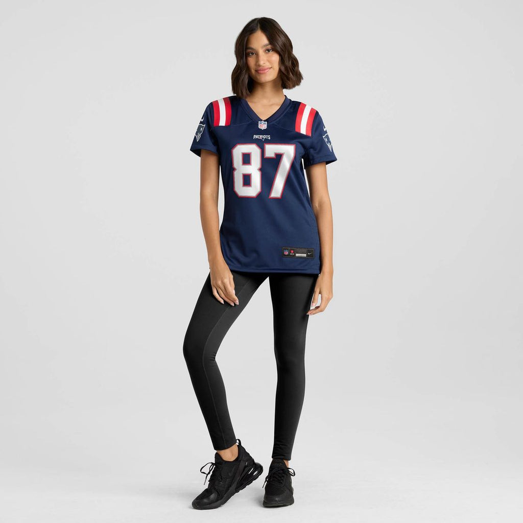 Romeo Doubs New England Patriots Nike Women's Game Jersey - Navy Official NFL Team Apparel Football Fan Gear