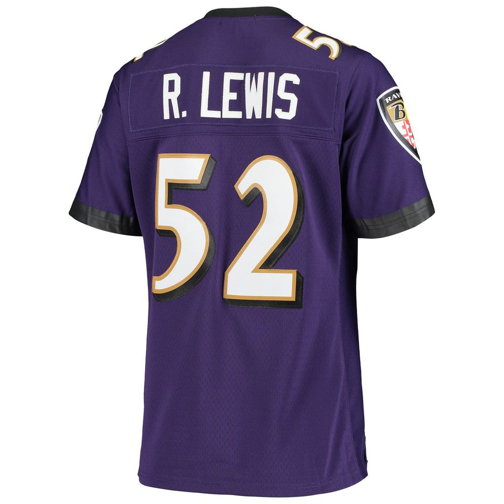 Ray Lewis Baltimore Ravens Mitchell & Ness Women's Legacy Replica Team Jersey - Purple Official NFL Team Apparel Football Fan Gear