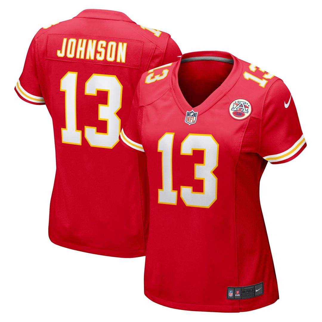 Nazeeh Johnson Kansas City Chiefs Nike Women's Game Player Jersey - Red Official NFL Team Apparel Football Fan Gear