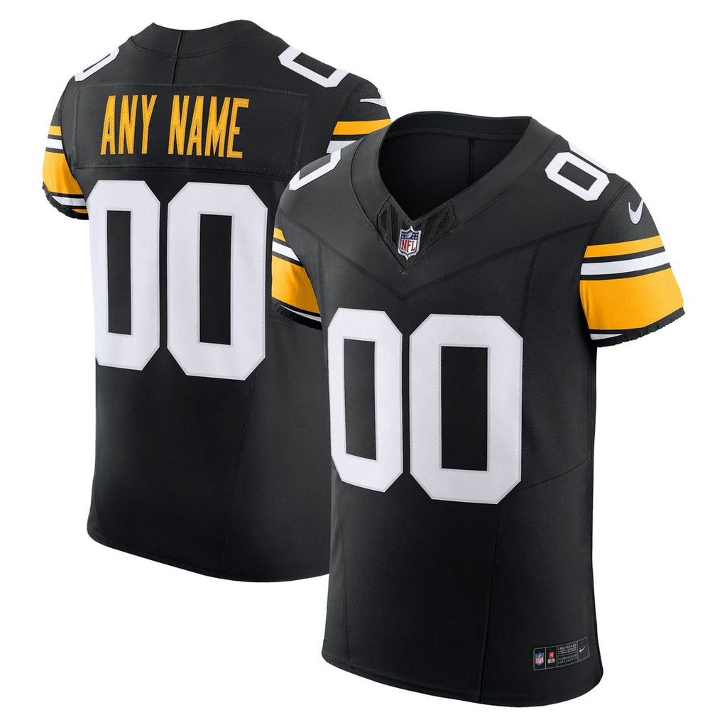 Pittsburgh Steelers Nike Vapor F.U.S.E. Elite Custom Jersey - Black Official NFL Team Apparel Football Fan Gear