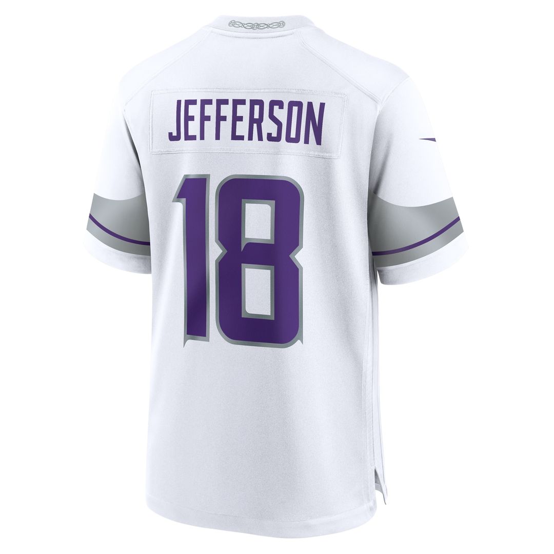 Justin Jefferson Minnesota Vikings Nike Alternate Game Player Jersey - White Official NFL Team Apparel Football Fan Gear