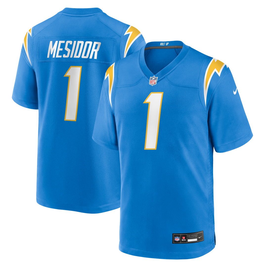 Akheem Mesidor Los Angeles Chargers Nike 2026 NFL Draft First Round Pick No. 22 Team Game Jersey - Powder Blue Official NFL Team Apparel Football Fan