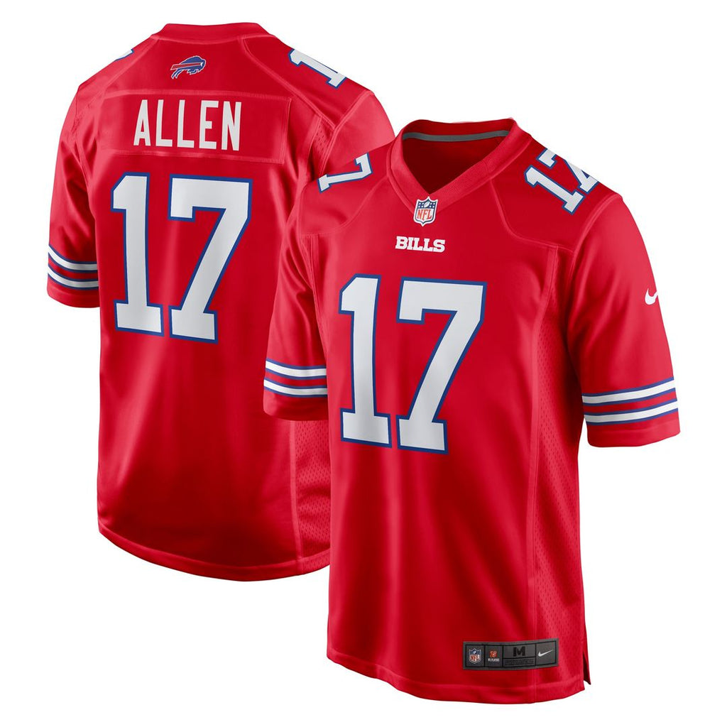 Josh Allen Buffalo Bills Nike Alternate Game Jersey - Red Official NFL Team Apparel Football Fan Gear