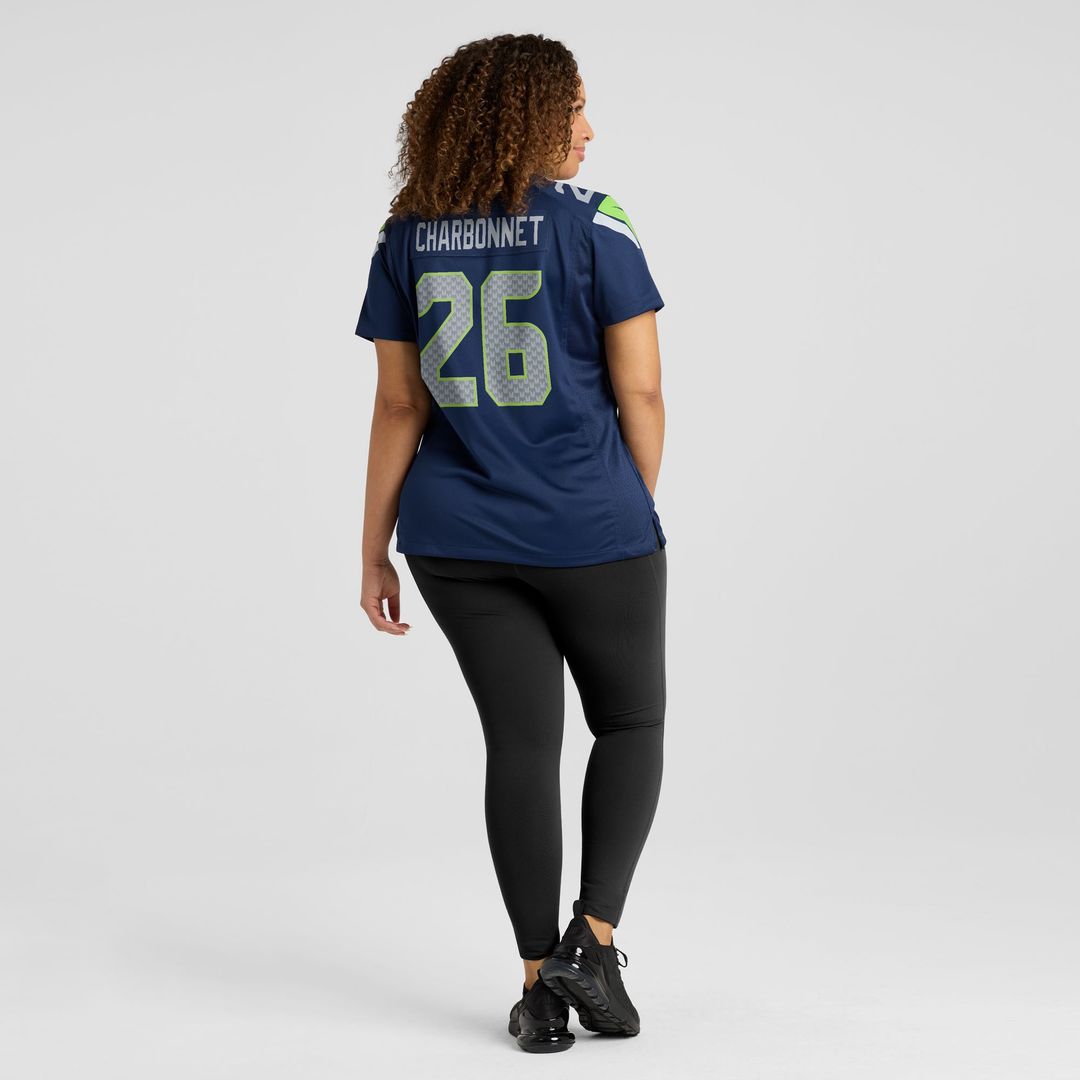 Zach Charbonnet Seattle Seahawks Nike Women's Team Game Jersey - College Navy Official NFL Team Apparel Football Fan Gear