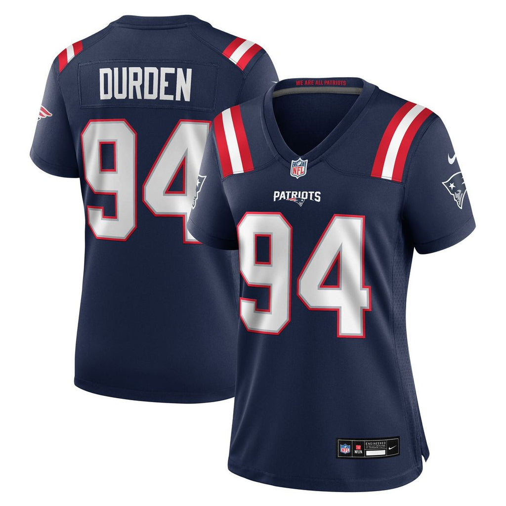 Cory Durden New England Patriots Nike Women's Team Game Jersey - Navy Official NFL Team Apparel Football Fan Gear