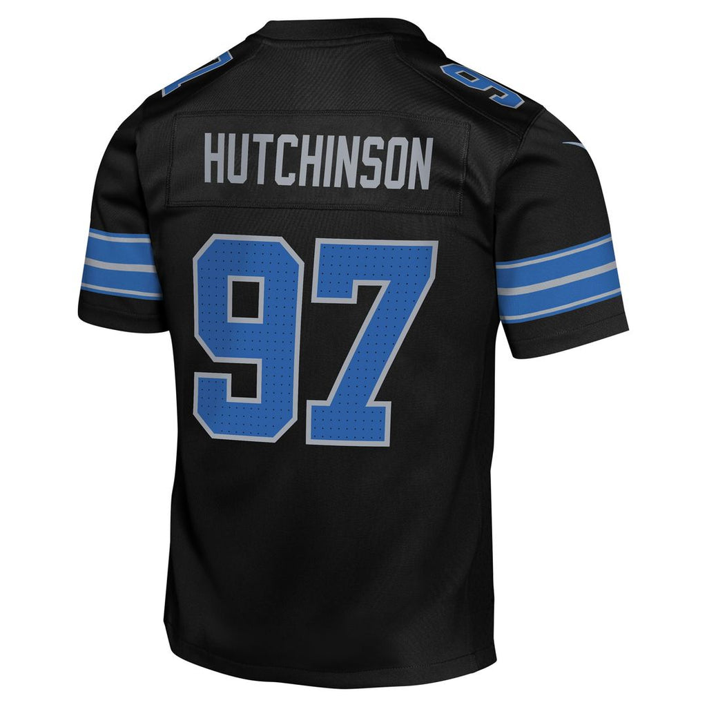 Aidan Hutchinson Detroit Lions Nike Youth Game Jersey - Black Official NFL Team Apparel Football Fan Gear