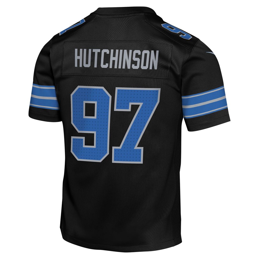 Aidan Hutchinson Detroit Lions Nike Youth Game Jersey - Black Official NFL Team Apparel Football Fan Gear