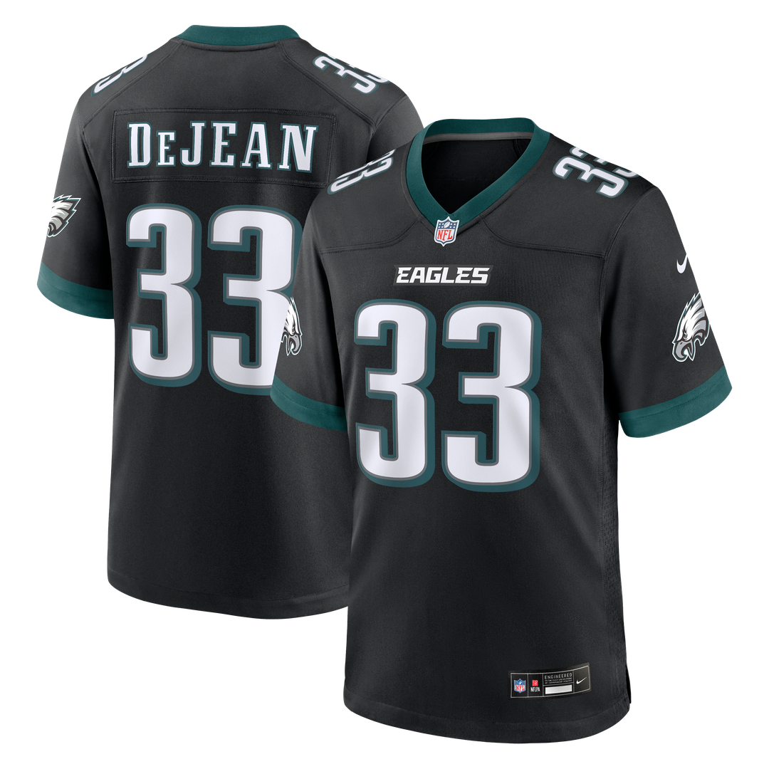 Cooper DeJean Philadelphia Eagles Nike Alternate Game Jersey - Black Official NFL Team Apparel Football Fan Gear