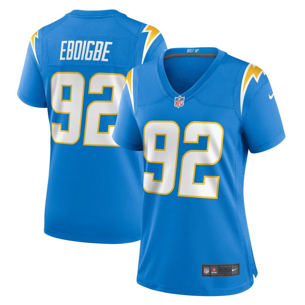 Justin Eboigbe Los Angeles Chargers Nike Women's Game Jersey - Powder Blue Official NFL Team Apparel Football Fan Gear