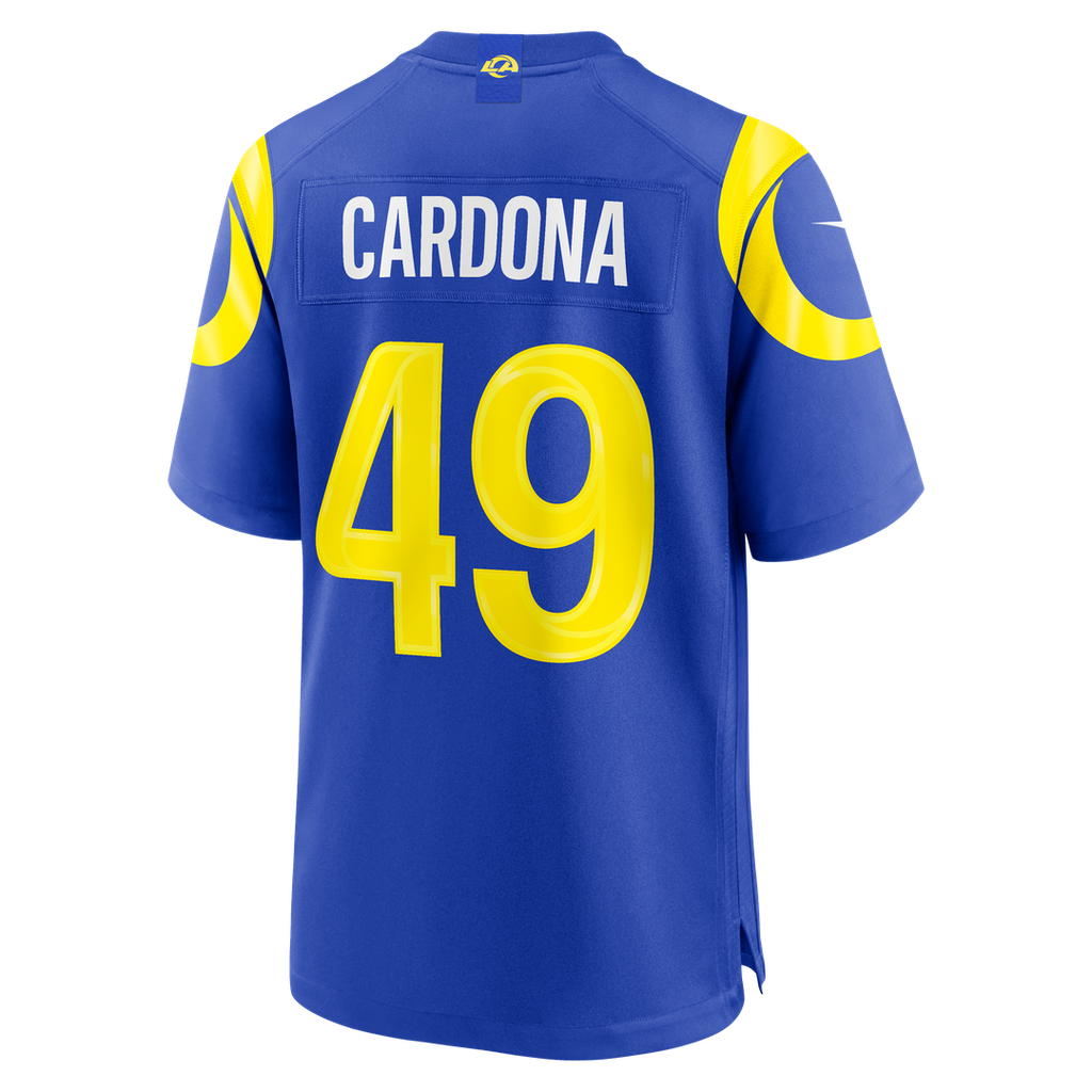 Joe Cardona Los Angeles Rams Nike Team Game Jersey - Royal Official NFL Team Apparel Football Fan Gear