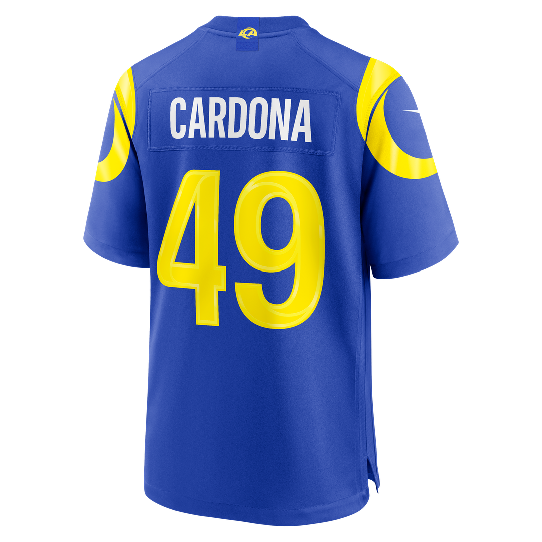 Joe Cardona Los Angeles Rams Nike Team Game Jersey - Royal Official NFL Team Apparel Football Fan Gear