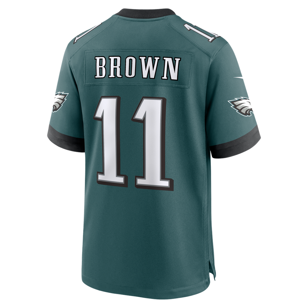A.J. Brown Philadelphia Eagles Nike Team Game Jersey - Midnight Green Official NFL Team Apparel Football Fan Gear