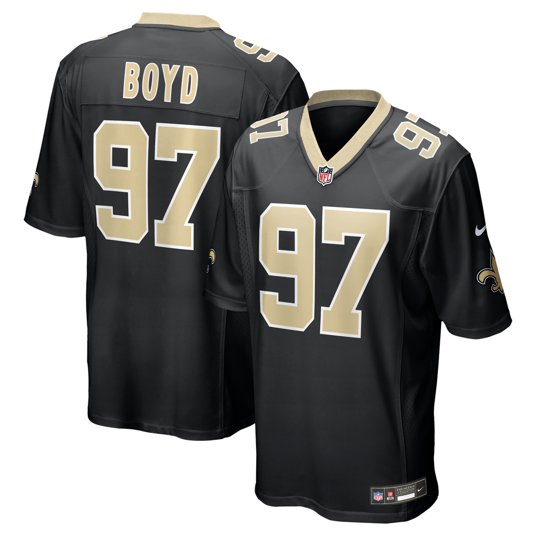Khristian Boyd New Orleans Saints Nike Game Jersey - Black Official NFL Team Apparel Football Fan Gear