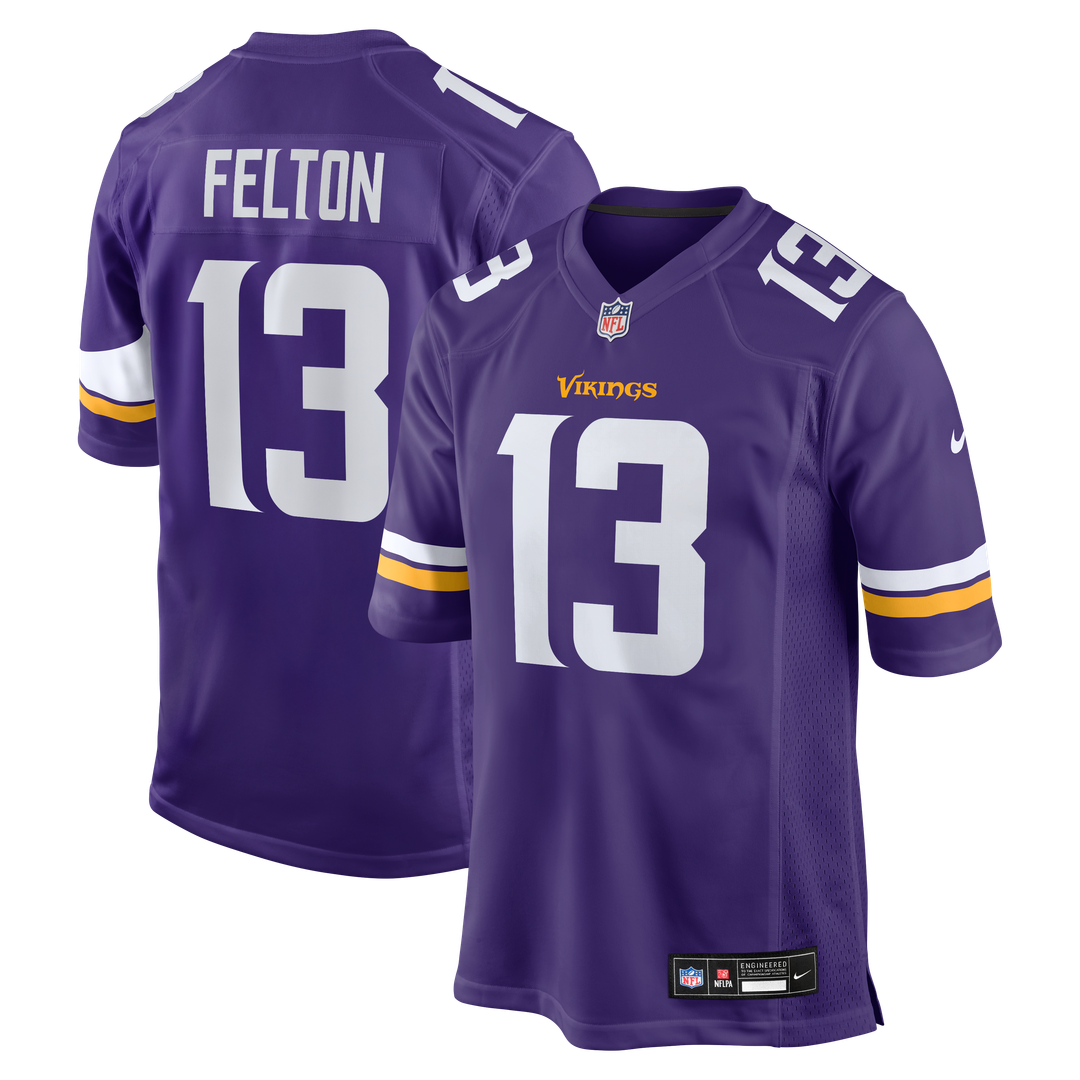 Tai Felton Minnesota Vikings Nike Team Game Jersey - Purple Official NFL Team Apparel Football Fan Gear