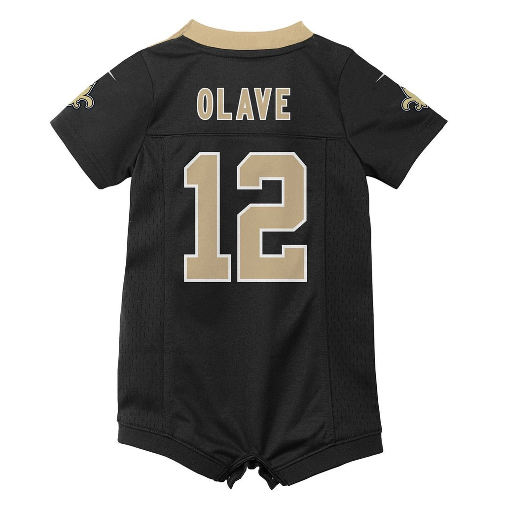 Chris Olave New Orleans Saints Nike Newborn & Infant Game Romper Jersey - Black Official NFL Team Apparel Football Fan Gear
