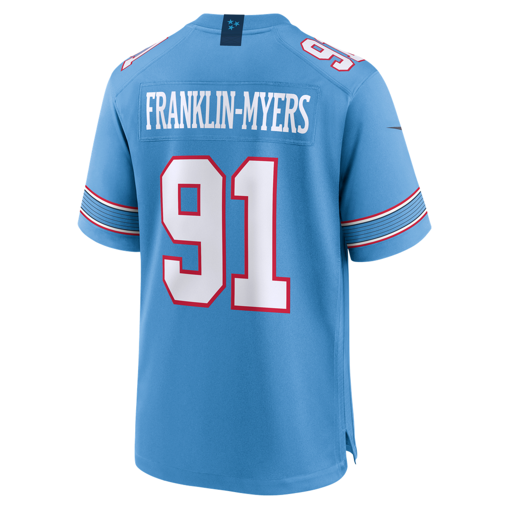 John Franklin-Myers Tennessee Titans Nike Team Game Jersey - Light Blue Official NFL Team Apparel Football Fan Gear