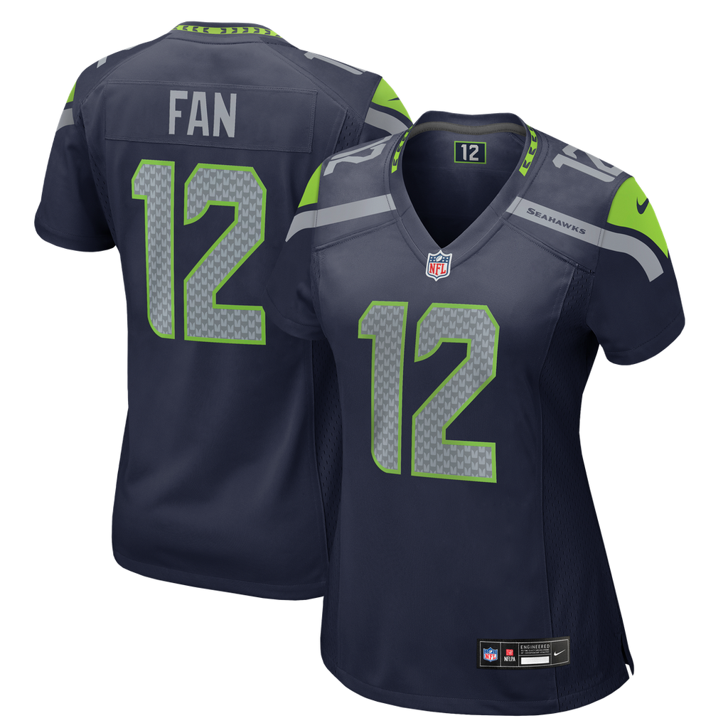 12s Seattle Seahawks Nike Women's Team Game Jersey - College Navy Official NFL Team Apparel Football Fan Gear