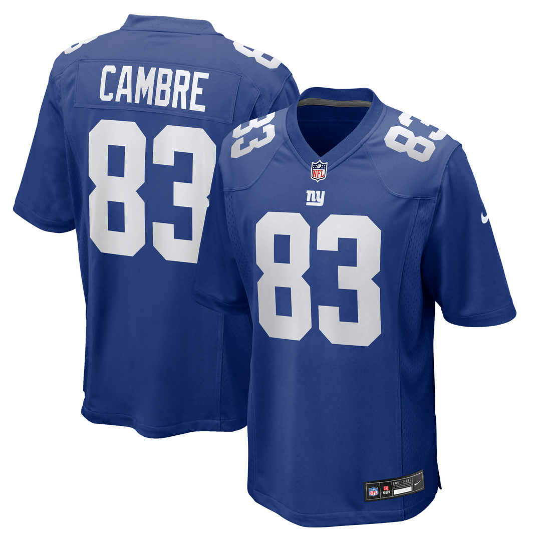 Dalen Cambre New York Giants Nike Team Game Jersey - Royal Official NFL Team Apparel Football Fan Gear
