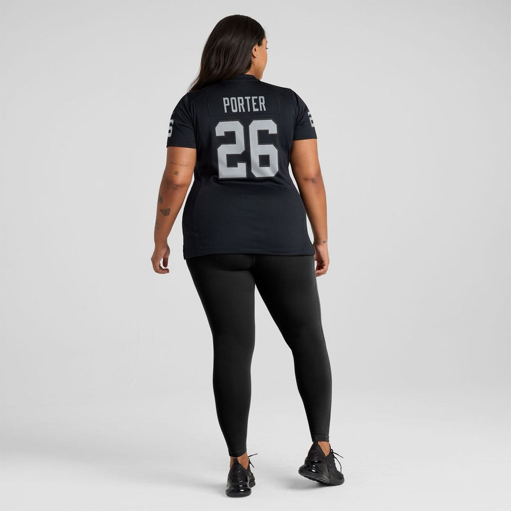 Darien Porter Las Vegas Raiders Nike Women's Team Game Jersey - Black Official NFL Team Apparel Football Fan Gear