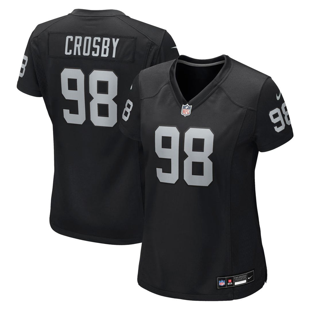 Maxx Crosby Las Vegas Raiders Nike Women's Jersey - Black Official NFL Team Apparel Football Fan Gear