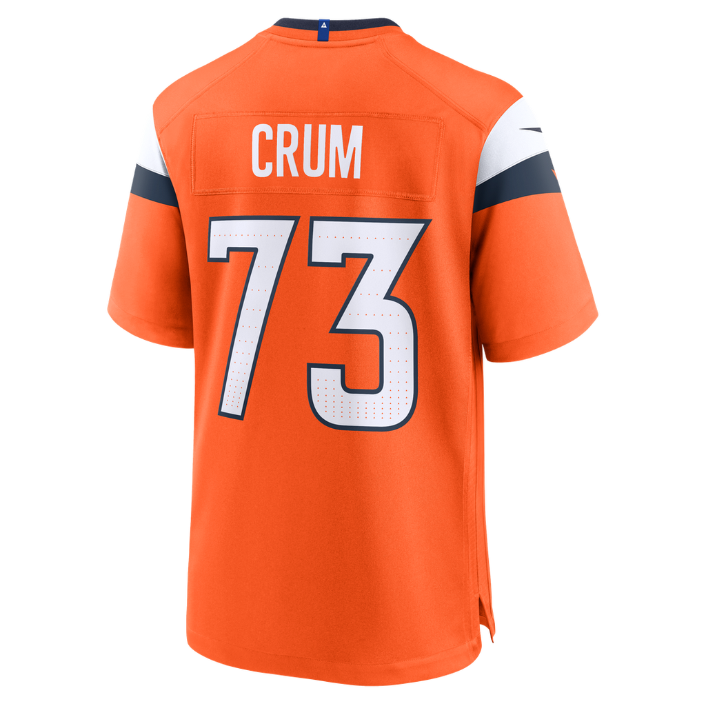 Frank Crum Denver Broncos Nike Team Game Jersey - Orange Official NFL Team Apparel Football Fan Gear