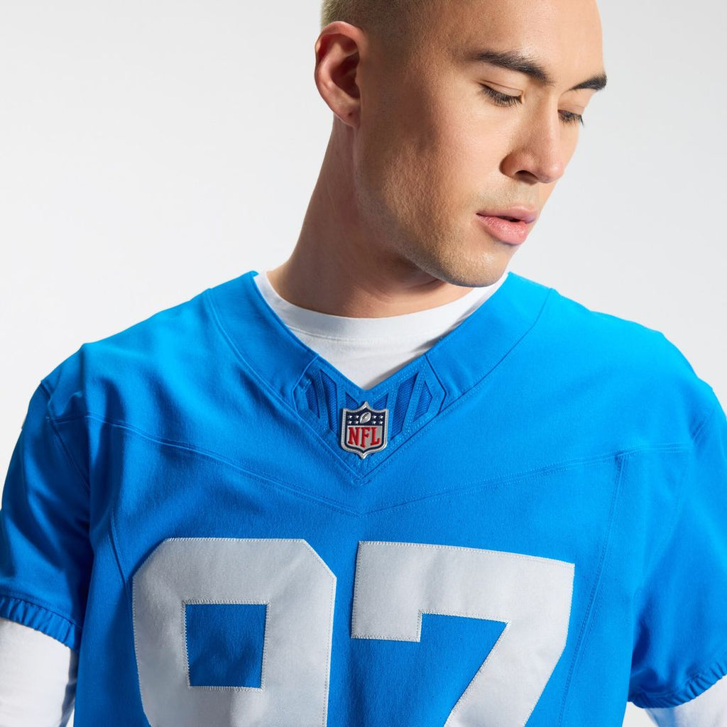 Aidan Hutchinson Detroit Lions Nike Alternate Vapor F.U.S.E. Elite Jersey - Blue Official NFL Team Apparel Football Fan Gear