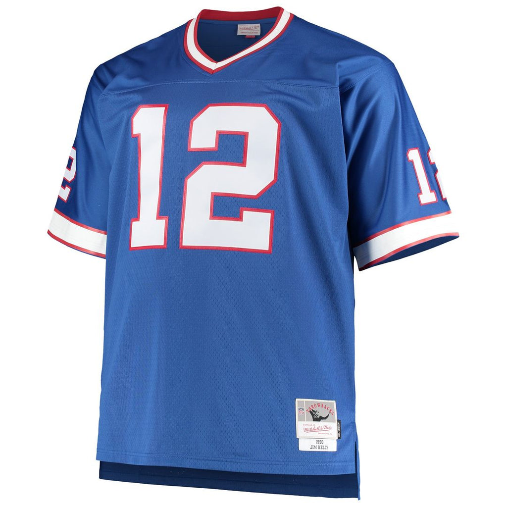 Jim Kelly Buffalo Bills Mitchell & Ness Big & Tall 1990 Retired Player Replica Jersey - Royal Official NFL Team Apparel Football Fan Gear