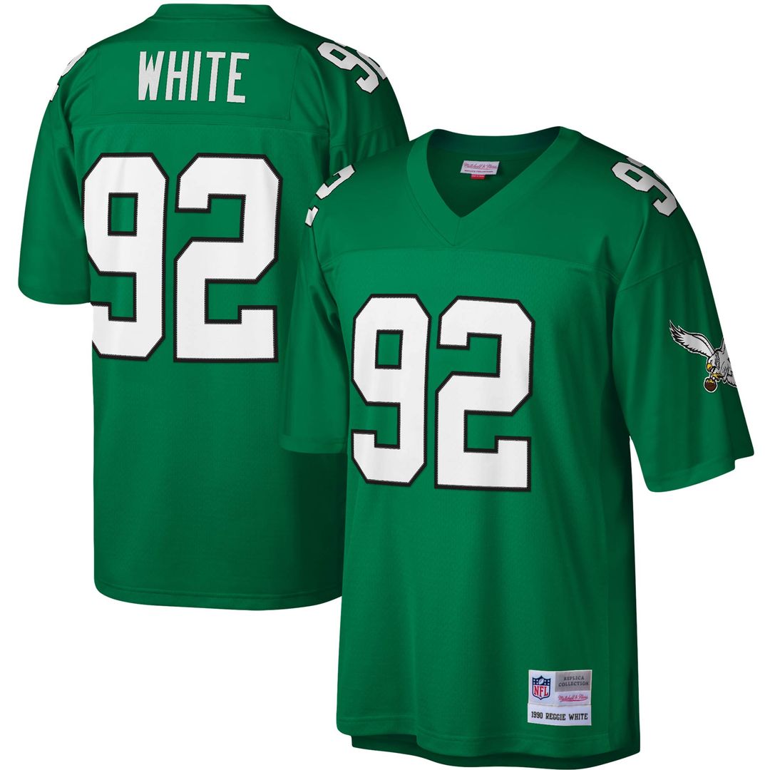 Reggie White Philadelphia Eagles Mitchell & Ness Legacy Replica Jersey - Kelly Green Official NFL Team Apparel Football Fan Gear