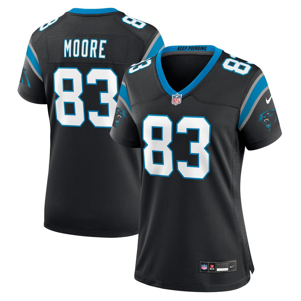 David Moore Carolina Panthers Nike Women's Game Jersey - Black Official NFL Team Apparel Football Fan Gear