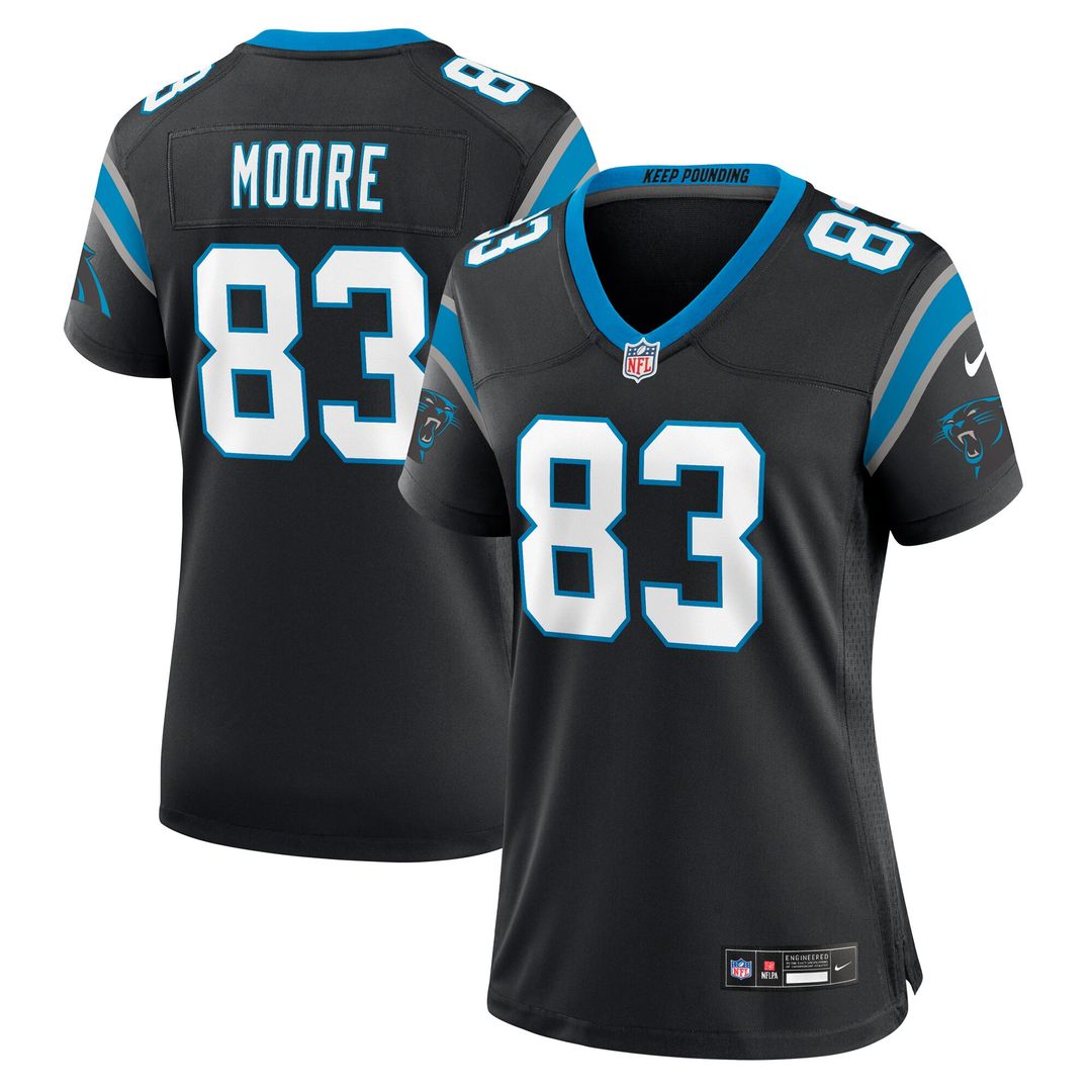 David Moore Carolina Panthers Nike Women's Game Jersey - Black Official NFL Team Apparel Football Fan Gear
