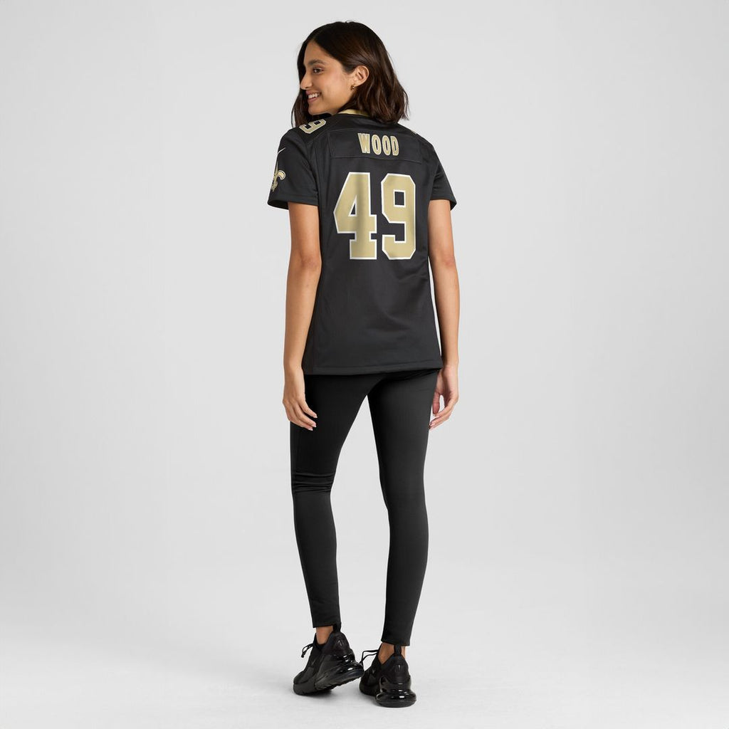 Zach Wood New Orleans Saints Nike Women's Game Jersey - Black Official NFL Team Apparel Football Fan Gear
