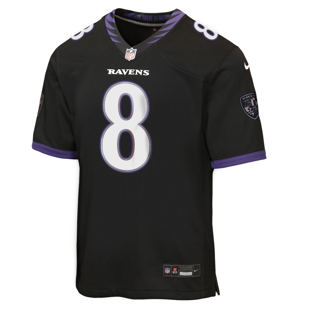 Lamar Jackson Baltimore Ravens Nike Youth Alternate Game Jersey - Black Official NFL Team Apparel Football Fan Gear
