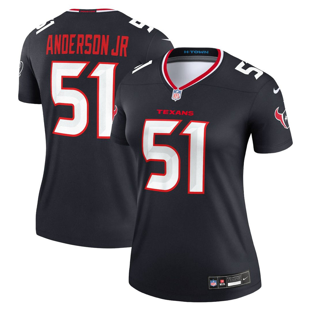 Will Anderson Jr. Houston Texans Nike Women's Legend Player Performance Top - Navy NFL Fan Gear Popular Style