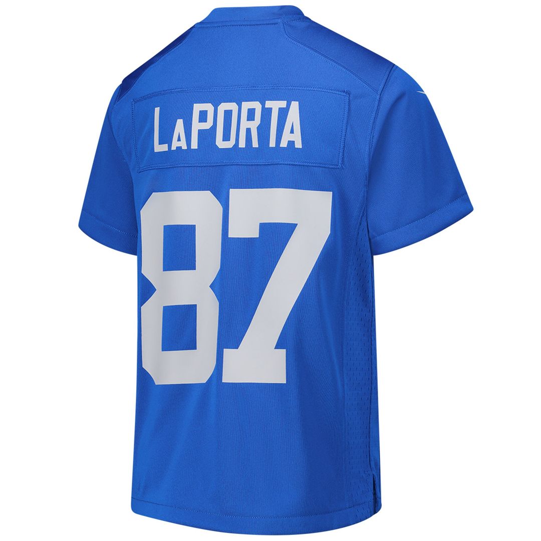 Sam LaPorta Detroit Lions Nike Youth Game Jersey - Blue Official NFL Team Apparel Football Fan Gear