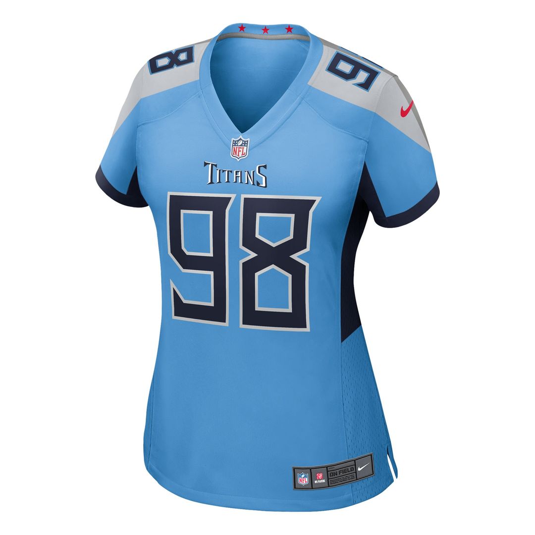 Jeffery Simmons Tennessee Titans Nike Women's Team Game Jersey - Light Blue Official NFL Team Apparel Football Fan Gear