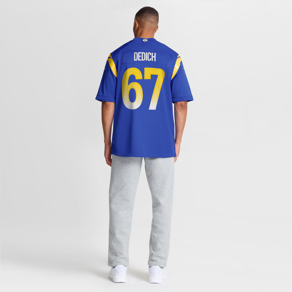 Justin Dedich Los Angeles Rams Nike Game Jersey - Royal Official NFL Team Apparel Football Fan Gear