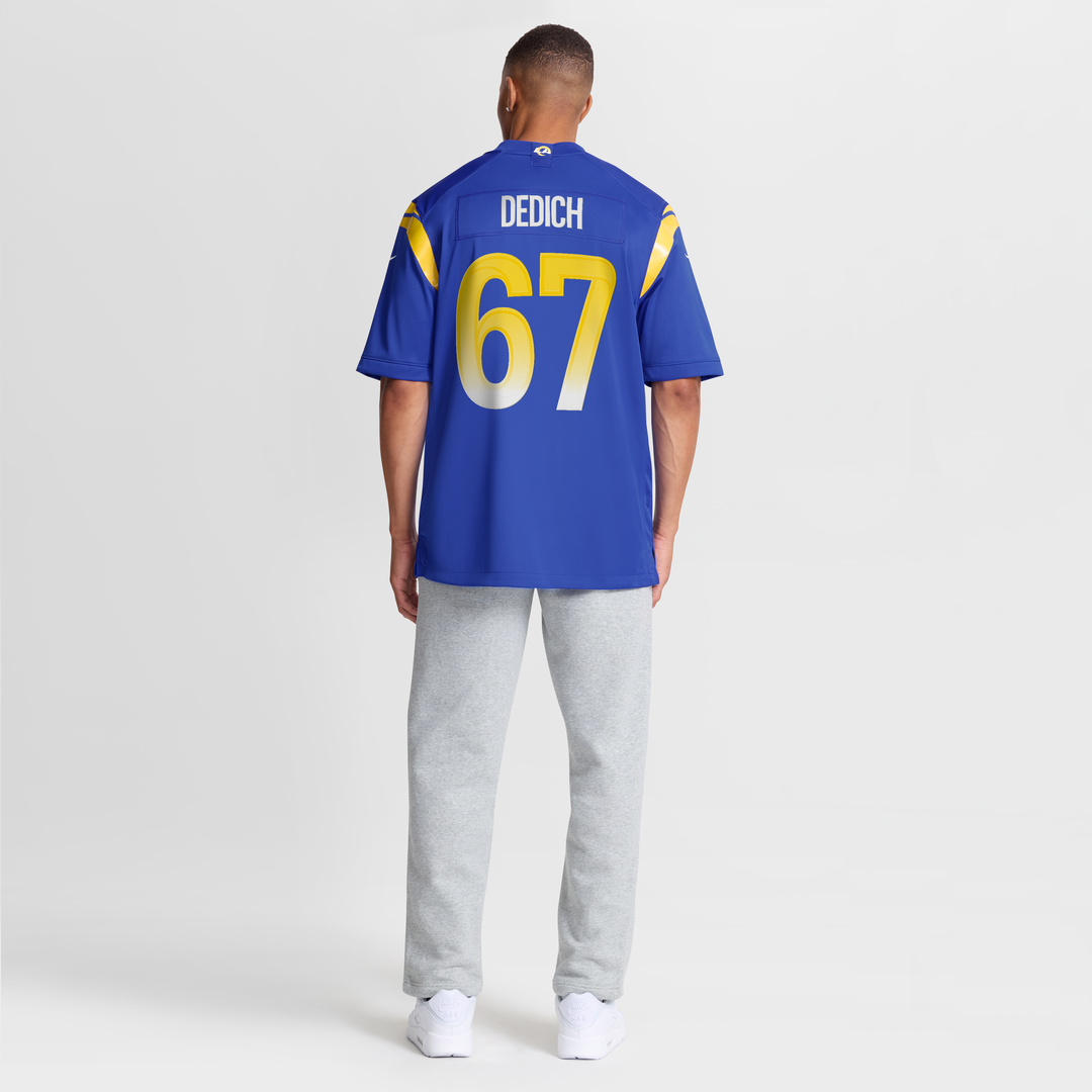 Justin Dedich Los Angeles Rams Nike Game Jersey - Royal Official NFL Team Apparel Football Fan Gear
