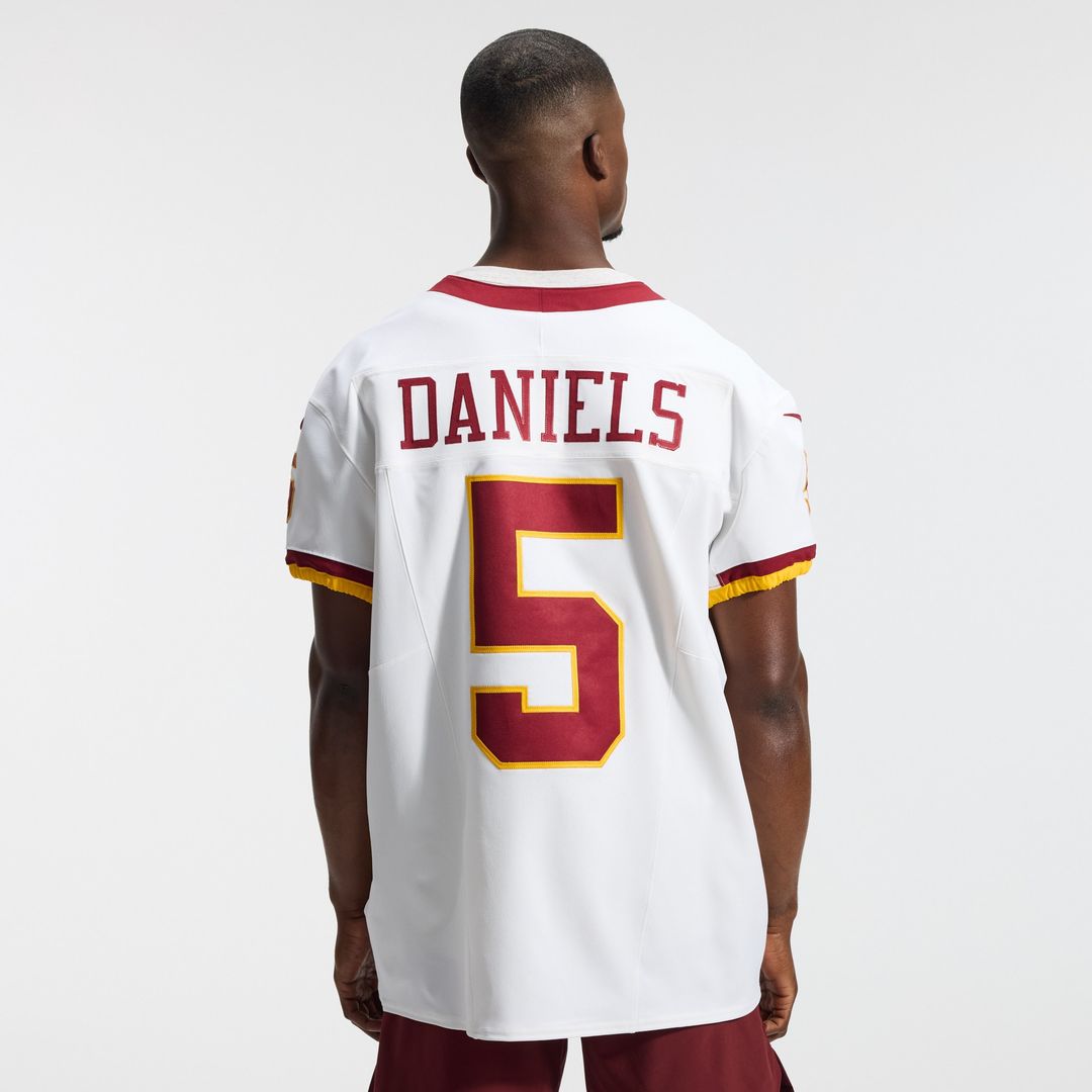 Jayden Daniels Washington Commanders Nike Alternate 2 Super Bowl Era Vapor F.U.S.E. Elite Jersey - White Official NFL Team Apparel Football Fan Gear