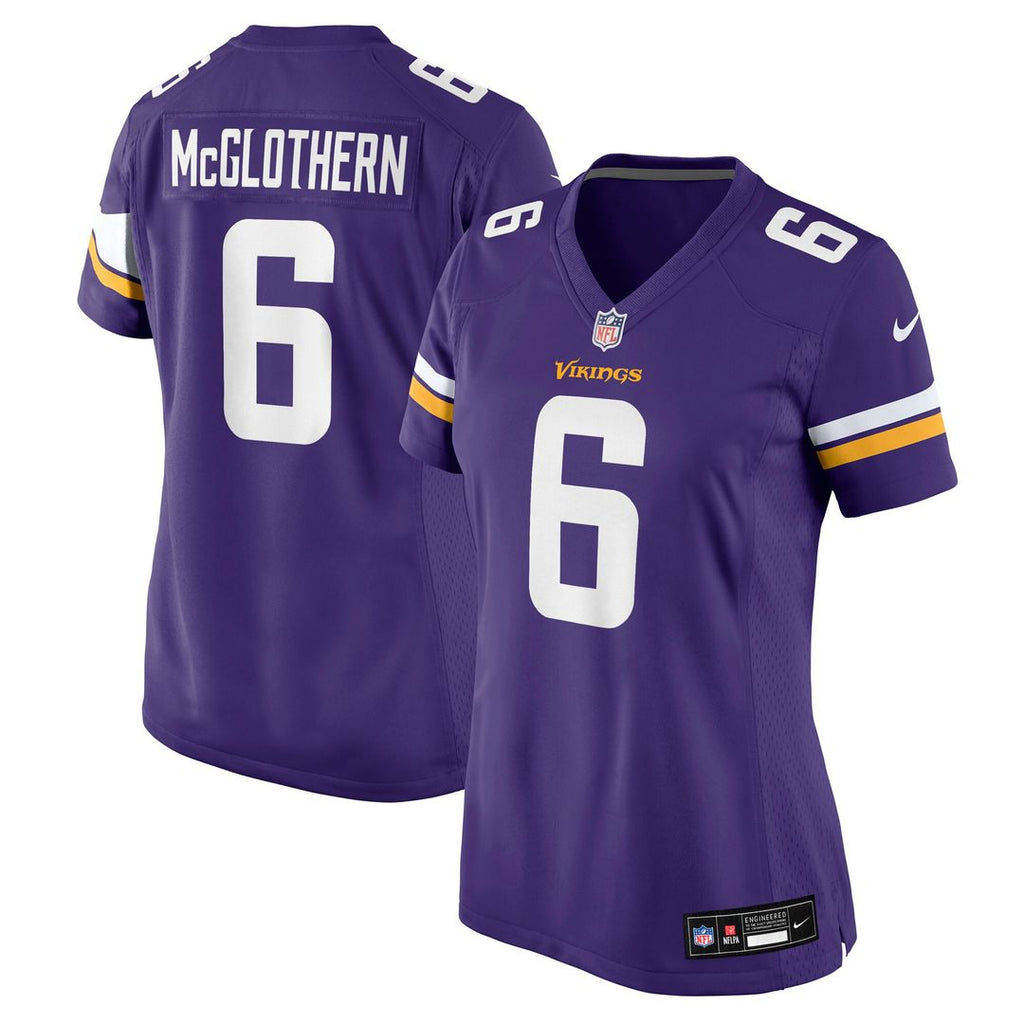 Dwight McGlothern Minnesota Vikings Nike Women's Team Game Jersey - Purple Official NFL Team Apparel Football Fan Gear