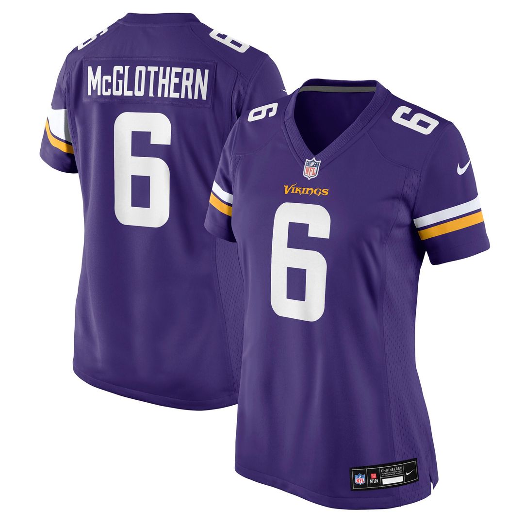 Dwight McGlothern Minnesota Vikings Nike Women's Team Game Jersey - Purple Official NFL Team Apparel Football Fan Gear