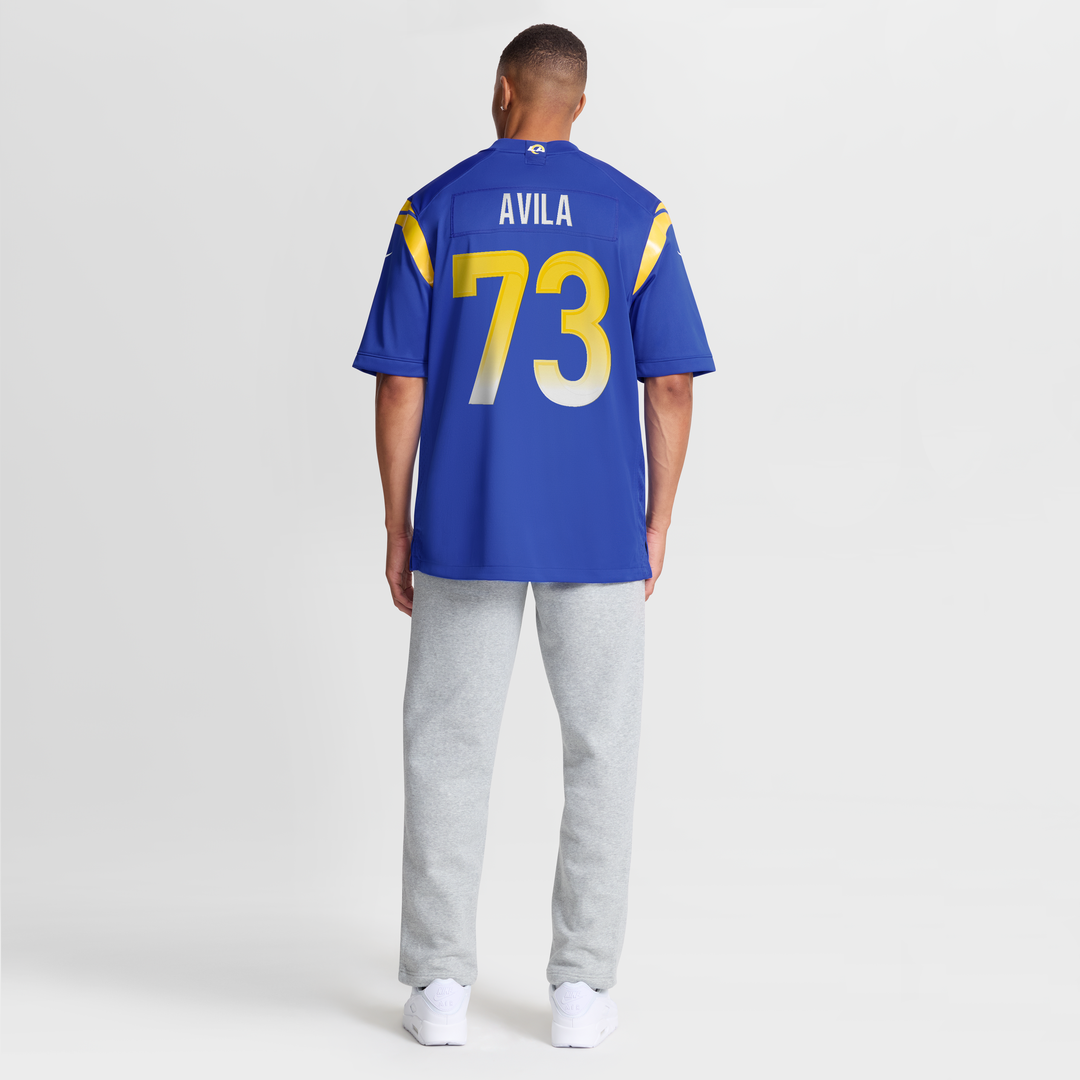 Steve Avila Los Angeles Rams Nike Home Game Jersey - Royal Official NFL Team Apparel Football Fan Gear