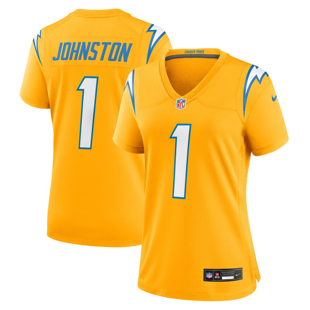 Quentin Johnston Los Angeles Chargers Nike Women's Alternate Charger Power Game Jersey - Gold Official NFL Team Apparel Football Fan Gear